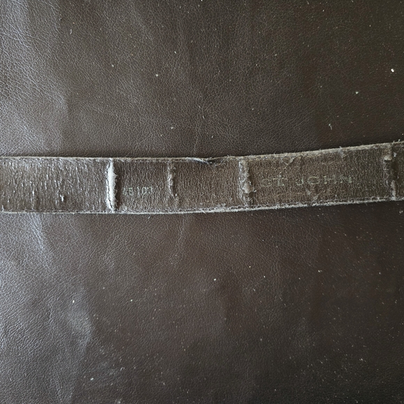 St. John Black and Gold Chain Belt with Circular Buckle main image 4